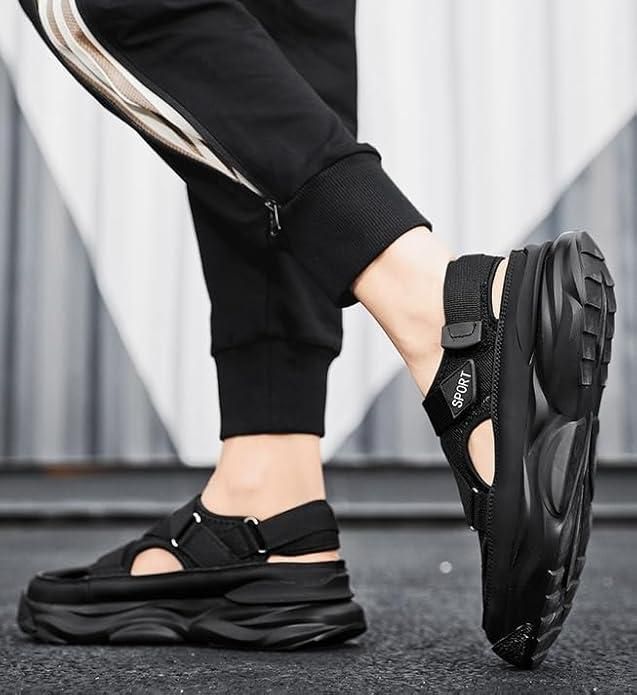 Men's Close Toe Breathable Sandals Black