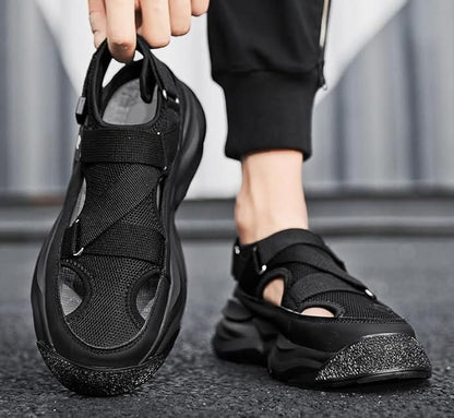 Men's Close Toe Breathable Sandals Black